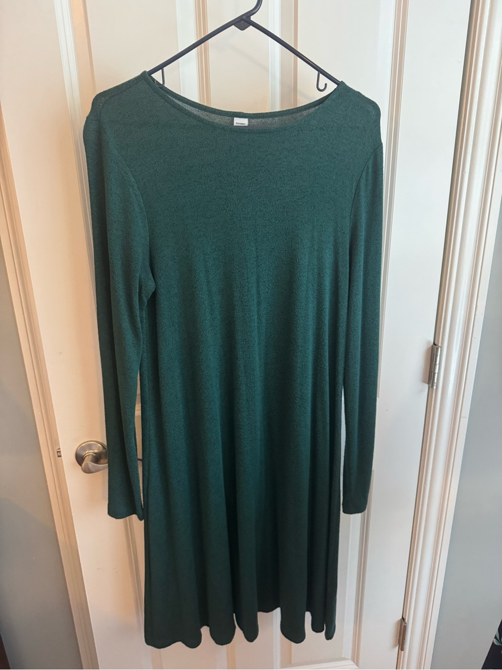 Old Navy Dark Green Long Sleeve Swing Dress M Tall
